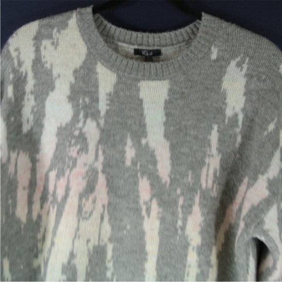 Rails Virgo Tie Dye Grey Pink Pullover Long Sleeve Crew Neck Jumper Sweater XL - Picture 9 of 12